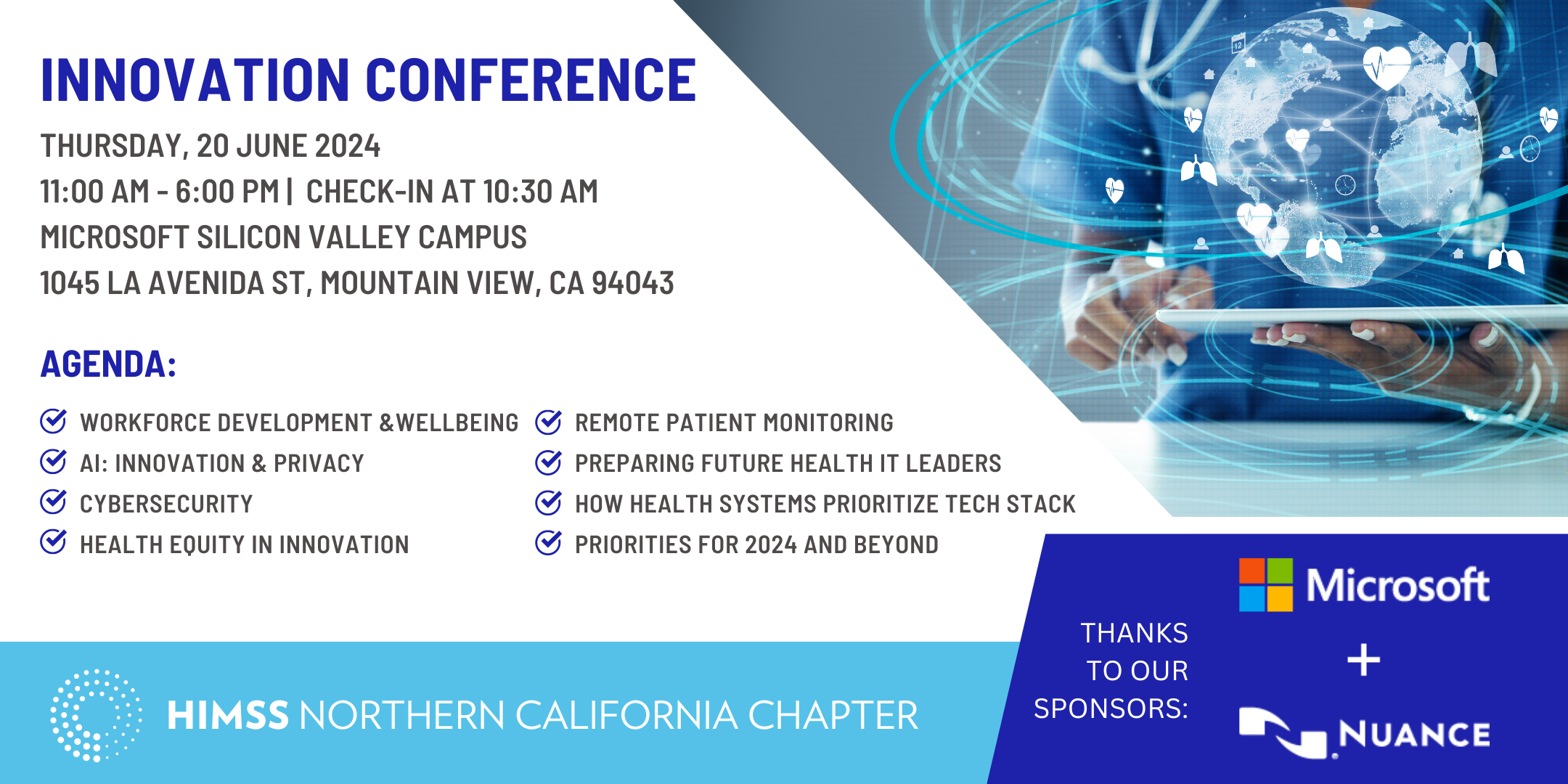 Join us for HIMSS NorCal Innovation Conference on June 20th