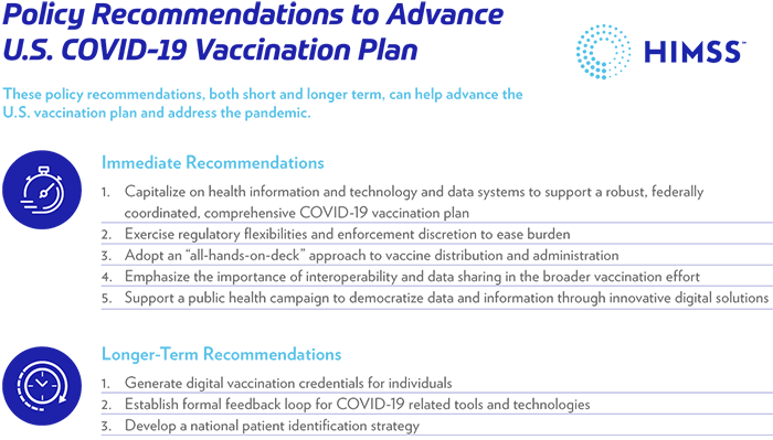 Vaccine policy recommendations